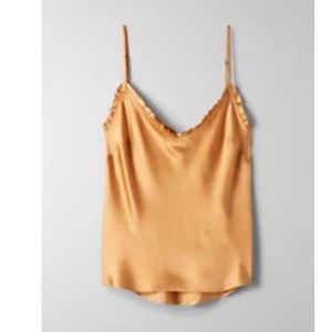 Aritzia Wilfred Ruffle Satin Camesole